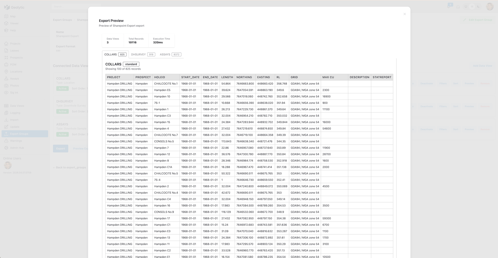 Export, Reporting & Compliance